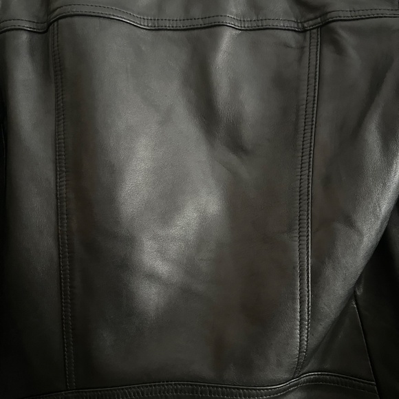 AllSaints DALBY SLIM FIT LEATHER BIKER JACKET - Picture 12 of 12